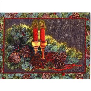 3655 Two Candles, Hollies & Pine – Heron Dufex