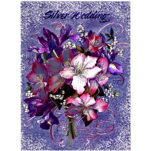 3673 Purple & Pink Bouquet – by Gillian Griffiths