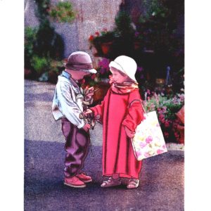 6591 Boy and Girl with Rose – by Five Seasons Belgium