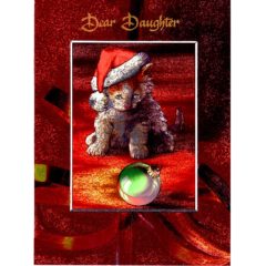 3721 Kitten and Green Bauble – by David Price