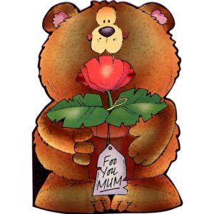4002 Teddy with Red Rose – by Heron Dufex