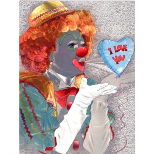 6014 Clown w. Balloon – I Love You – by Heron Dufex