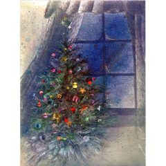 6801 Christmas Tree at Window – by Heron Dufex
