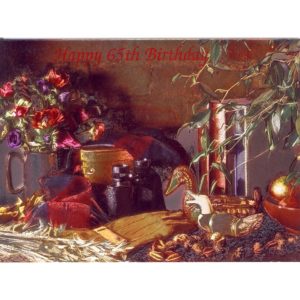 3634 HB 65 Birthday – Masculine Still Life – Heron Dufex