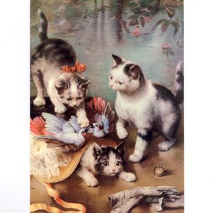 4050 0059 Mischievous Kittens – by C.Reichert
