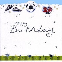 HB13 Football – Soccer Happy Birthday -by Jo Scrivener artwork